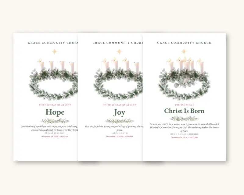 Watercolor church template sample