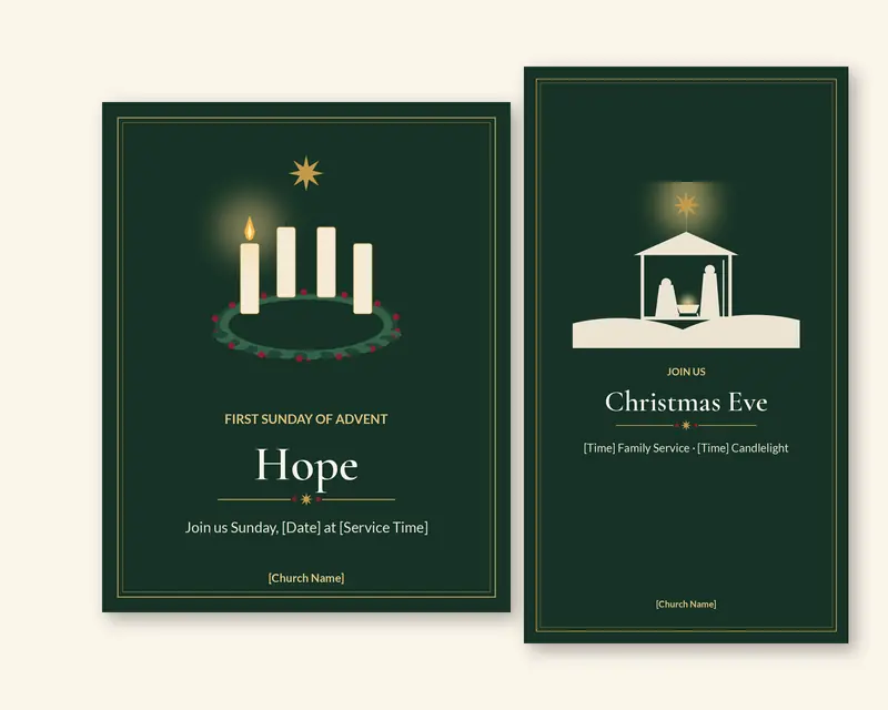 Advent social pack church template sample